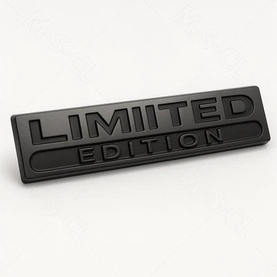 Limited Edition Emblem Schwarz Matt – 3D Metall Aufkleber KFZ 10×1,8 cm - Bild 1 von 4