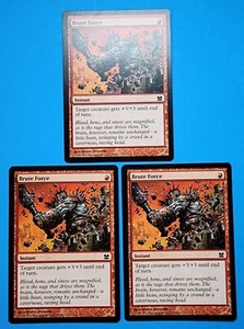 3x Brute Force Modern Masters 2013 Mtg Magic Card Red Mountain Instant 107 - Picture 1 of 4