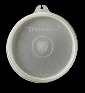 Vintage Tupperware Ersatzdeckel Dichtung rund 733 klar durchsichtig Y-Tab 4 Zoll - Bild 1 von 2