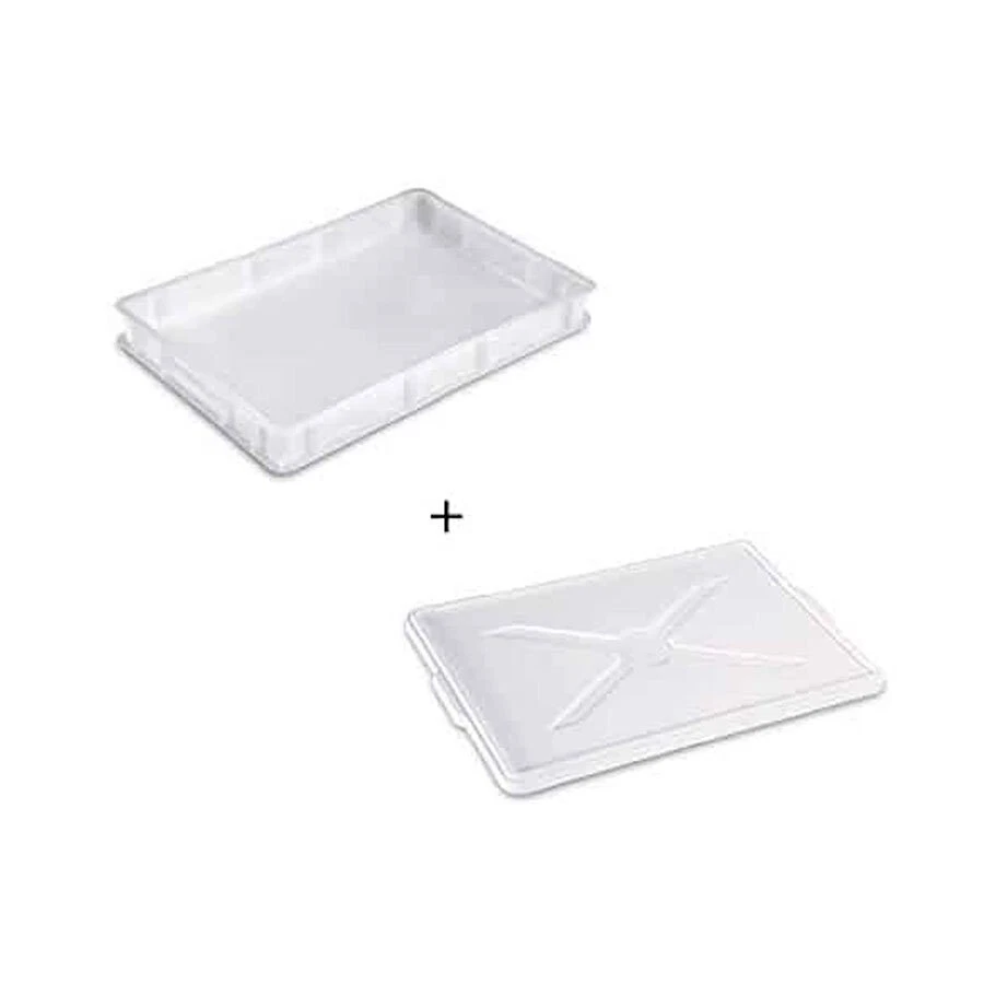 Cassetta Porta Impasto + Coperchio - Bianca- GiganPlast - cm.30X40X10h