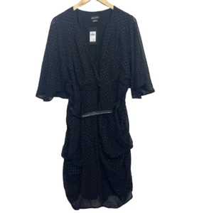 Vestido CITY CHIC Mujer Talla Grande Cinturón Imitación Envolvente Negro Nuevo con Etiquetas - Imagen 1 de 13