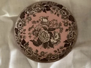Spode Schale, rosa/braun, 8,5", Archiv Sammlung britische Blumen-Mohn, England, Fab! - Bild 1 von 5
