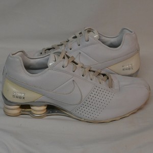 white nike shocks