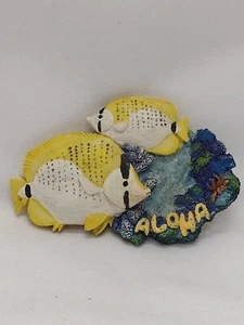 Vintage 3D Tropische Fische Aloha Kühlschrankmagnet - Bild 1 von 3