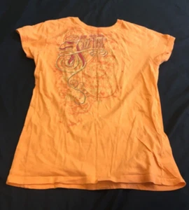 2011 Women's New Orleans Jazzfest Music Festival T-shirt Size L Orange - Picture 1 of 3
