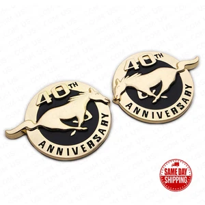 Juego Coche 3D Para Ford Mustang GT Sport Guardabarros Caballo Logo Medalla Insignia Emblema Dorado - Imagen 1 de 4