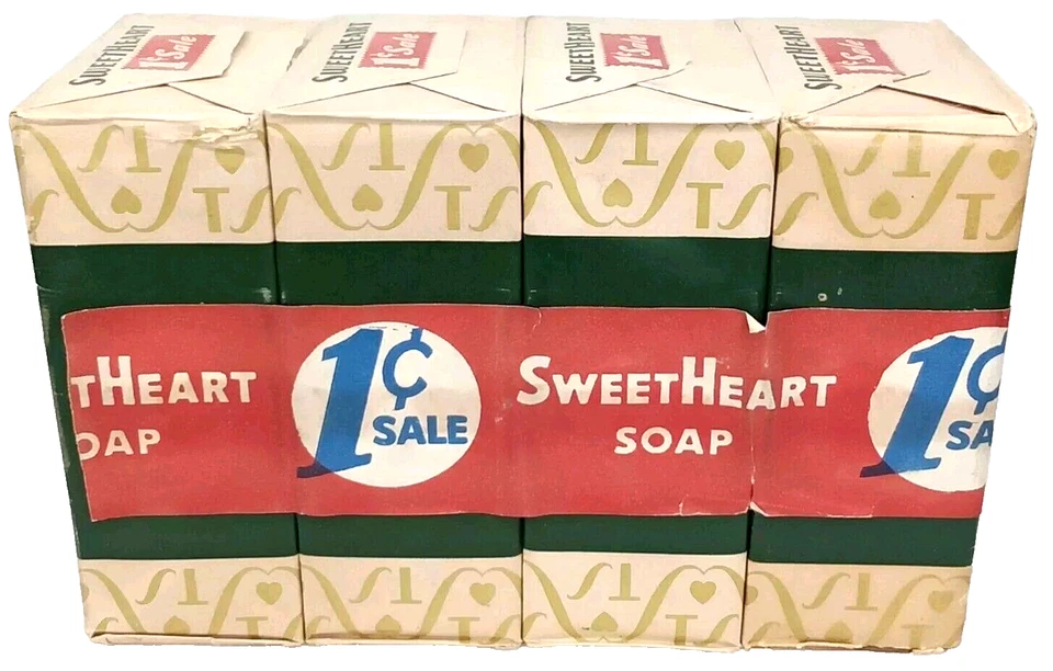 Nuevo de Lote Antiguo Jabón de Inodoro Sweetheart en Envoltura de Papel Original Segunda Guerra Mundial Años 40 Coleccionable Foto 1 de 4