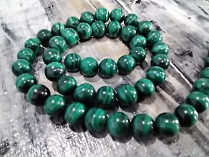 Natural African Malachite, 8mm, Medium Green, Approx 50 pce, Free postage. Oz - Picture 1 of 5