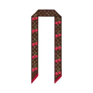 Louis Vuitton x Takashi Murakami Cherry Scarf M96085 100% Authentic Inspection - Picture 1 of 2