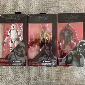 Star Wars Black Series Lot: First Order Stormtrooper, Finn (Jakku), K2SO Hasbro - Picture 1 of 4
