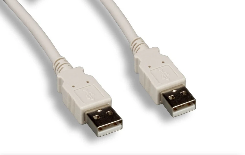 USB 2.0 CABLE CORD 6FT TYPE A MALE to TYPE A MALE A-A 6 FT BEIGE 6' HIGH SPEED - Image 1 of 1
