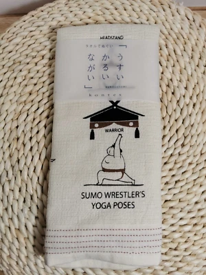 KONTEX Sumo Wrestling Yoga Poses Hand Towel Face Towel Sakura 33cm x 100cm - JAPAN NEW