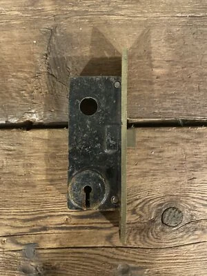Antique Mortise Lock, Door Hardware, Victorian, Pocket Lock - Image 1 of 4
