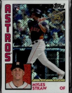 2019 Topps #T84-48 Myles Straw Silver Pack 1984 Topps Baseball Series 2 Chrome - Picture 1 of 2