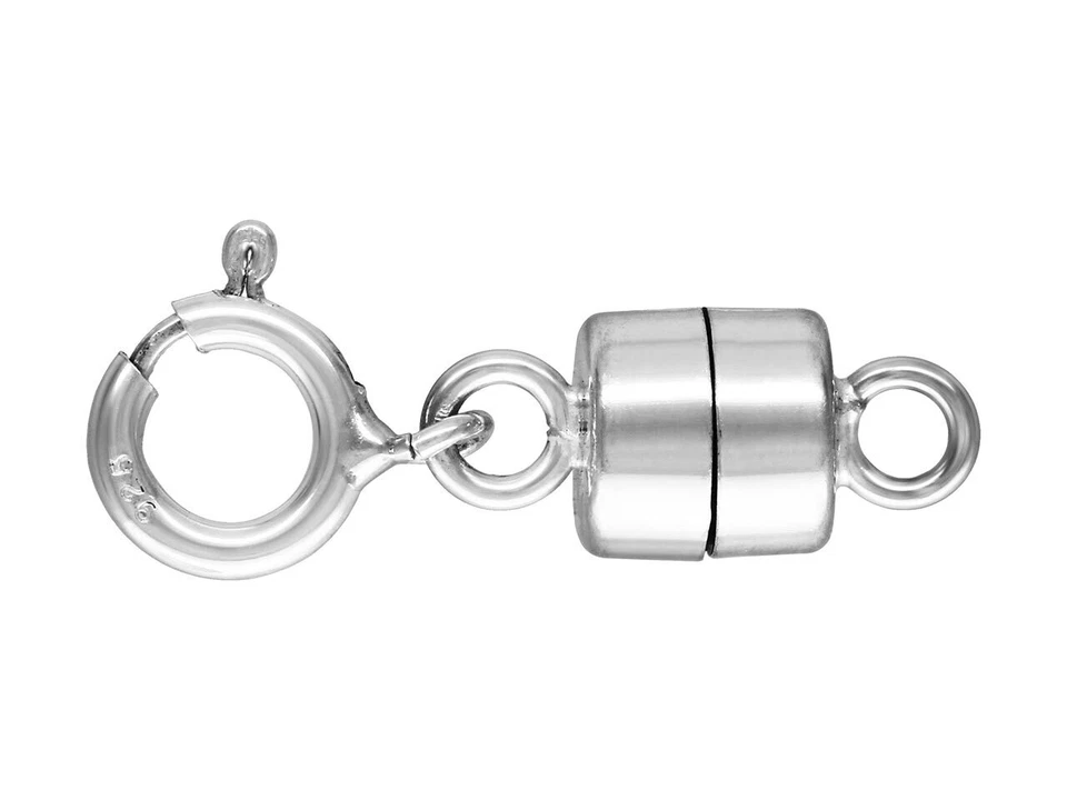 COOKSONGOLD Sterling Silver Magnetic Clasp Converter With Bolt Ring