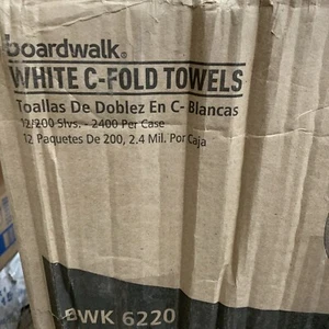 Boardwalk C-Fold Papierhandtücher gebleicht weiß 200 Blatt/Packung 12 Packungen/Karton - Bild 1 von 2