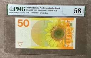 NETHERLANDS 50 GULDEN P-96 1982 PRE EURO MAP UNC RARE DUTCH MONEY BILL BANKNOTE - Picture 1 of 2