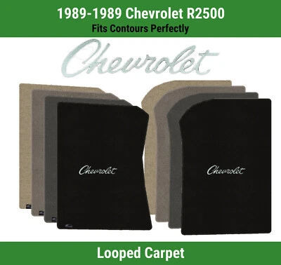 Lloyd Classic Loop Front Carpet Mats for '89 Chevy R2500 w/Black Chevy Letters - Image 1 of 4