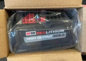 New Genuine Milwaukee M18 REDLITHIUM HIGH OUTPUT 48-11-1880 XC 8.0Ah 18V Battery - Picture 1 of 6