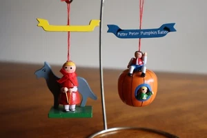 Little Red Riding Hood Peter Peter Pumpkin Eater Nursery Rhyme Wood Ornament - Picture 1 of 16