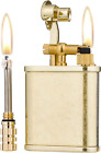 2 In 1 Lighetr Permanent Match Antique Style Lift Arm Kerosene Lighter With Perm