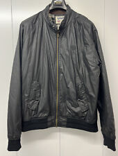 Schott NYC Padded Black Cotton Jacket Coat Zip Check Lining US XXXL