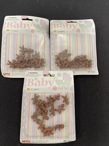 48 1 inch Brown Infant Baby Shower Party Favors - Picture 1 of 3