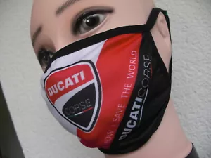 Ducati Mund- Nasenmaske 2-lagig Behelfsmaske wieder verwendbar neu - Bild 1 von 3
