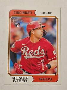 Spencer Steer - 2023 Topps Heritage SP Rookie Card - Picture 1 of 2