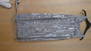 French Connection SILBER Pailletten Kleid Gr. 12 - Bild 1 von 10
