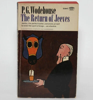 THE RETURN OF JEEVES by P.G. Wodehouse 1st Printing 1966 Signet D2843 Vintage PB - Image 1 of 4