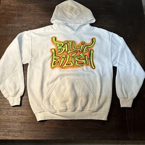 Billie Eilish Graffiti Hoodie Sweatshirt Medium - Picture 1 of 5