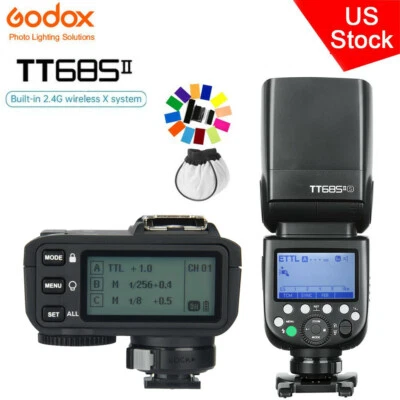 US Godox TT685II-S 2.4G TTL HSS Speedlite Flash Light+X2T-S Trigger Kit For Sony - Image 1 of 4