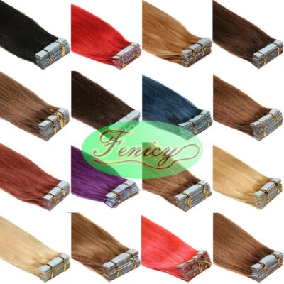 Tape In Hair Extensions 100% Echthaar Remy Haarverlängerung Haar OMBRE Balayage - Bild 1 von 4
