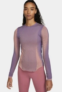 $95 NEW Nike Yoga Dri-FIT ADV Women's Long-Sleeve Reveal Top DQ5603-430 Small - Picture 1 of 10