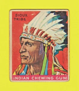 1933 R73 Goudey indische Gummikarte #6 - SIOUX TRIBE - Serie 24 - KEINE FALTEN! - Bild 1 von 2