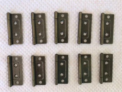 ~Latón antiguo~ 🚪Bisagras sin mortaza - (lote de 10 bisagras) 2" - con tornillos💥 Foto 1 de 4