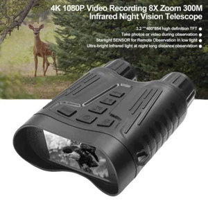 Infrared Night Vision Binoculars 8X Zoom Video Recording for Hunting Telescope - Picture 1 of 8