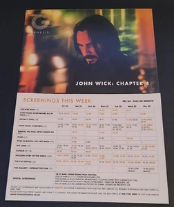 CINEMA POSTCARD - JOHN WICK: CHAPTER 4 - GENESIS CINEMA - MARCH 2023 NM - Picture 1 of 1