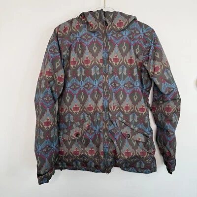 686 女式隔热滑雪板滑雪夹克阿兹特克印花波西米亚 M 码户外 — 第 1/4 张图片