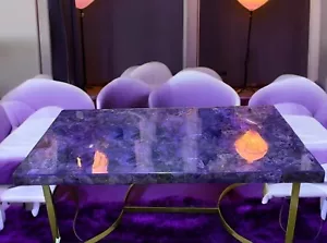 60"x36" Crystal Healing Dining Table Top Handmade Luxurious Centerpiece Hallway - Picture 1 of 8