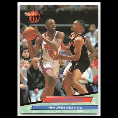 Rafael Addison #312 1992 Fleer Ultra New Jersey Nets Basketball Card NBA NM - Image 1 of 3
