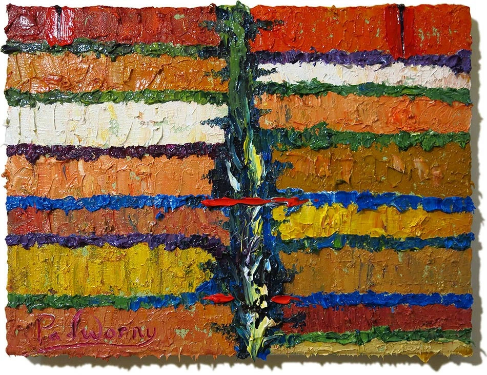 PINTURA AL ÓLEO ORIGINAL█ARTE EXPRESIONISMO VINTAGE█PAISAJE DE LA NATURALEZA DECORACIÓN ABSTRACTA█A Foto 1 de 4