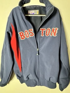 Giacca Dugout Vintage BOSTON RED SOX Majestic Full Zip XL Blu Navy BASE TERMICA - Foto 1 di 5