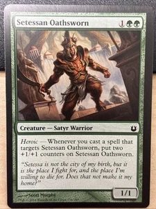 MTG BNG Born of the Gods 138/165 Setessan Oathworn Creature Satyr Warrior COMMON - Picture 1 of 2