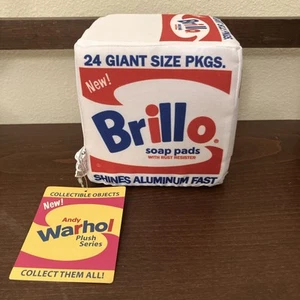KidRobot Andy Warhol White Brillo Box Pop Art 5" Plush Cube NWT - Picture 1 of 13