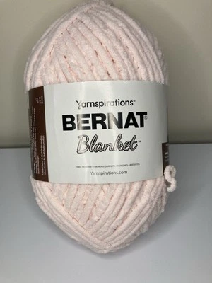 Bernat yarnspirations blanket yarn 220 yds plush pink soft washable polyester  - Image 1 of 4