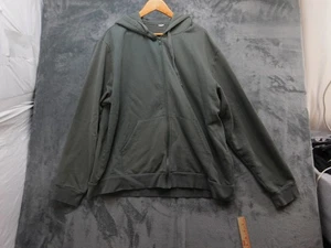 Alo Hoodie Herren XL grün Full Zip Fleece Kängurutasche Athleisure Sweatshirt - Bild 1 von 13