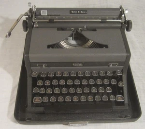 ROYAL Quiet DeLuxe tragbare Schreibmaschine mit Hartschalenkoffer -- 1948 - Bild 1 von 16