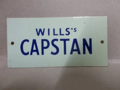 Vintage Metall Werbeschild WILLS's CAPSTAN New Old Shop Stock um 1947 Milbro - Bild 1 von 2